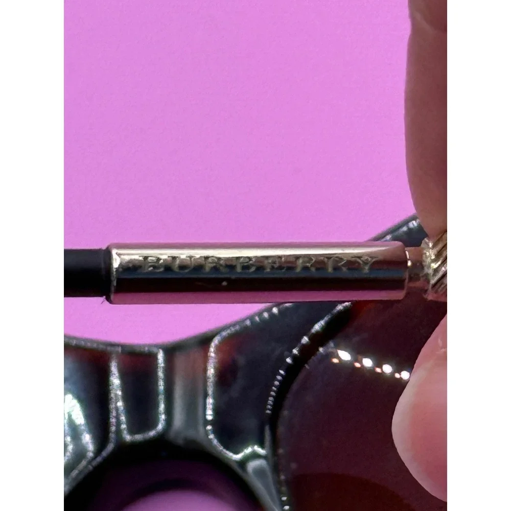 Burberry bow Sunglasses Tortoise Shell Gold Accent Designer Eyewear - Picture 5 of 11